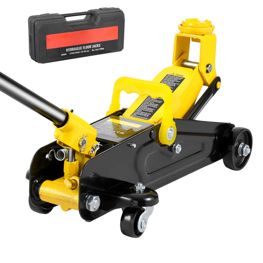 SucceBuy 1.5T Floor Jack Low Profile Heavy Duty Iron Hydraulic Racing Floor Jack, Hydraulic Car Jack, Single Piston Lift Pump