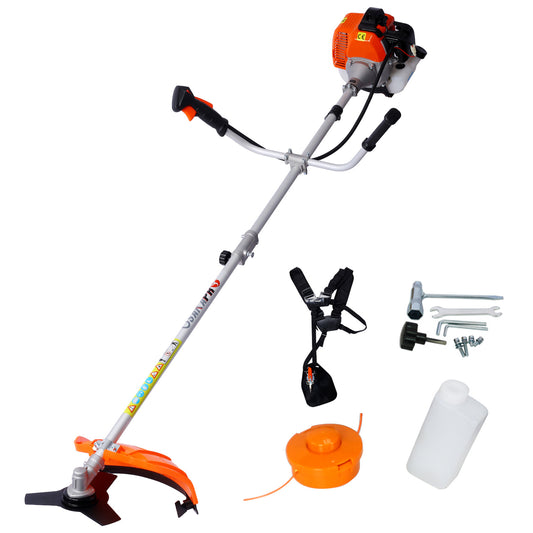ECO-WORTHY Multi Function 2 in 1 Gas-Powered String Trimmer Multi Straight Shaft Grass Trimmer/Edger/Brush Cutter/Gasoline Engine Trimmer